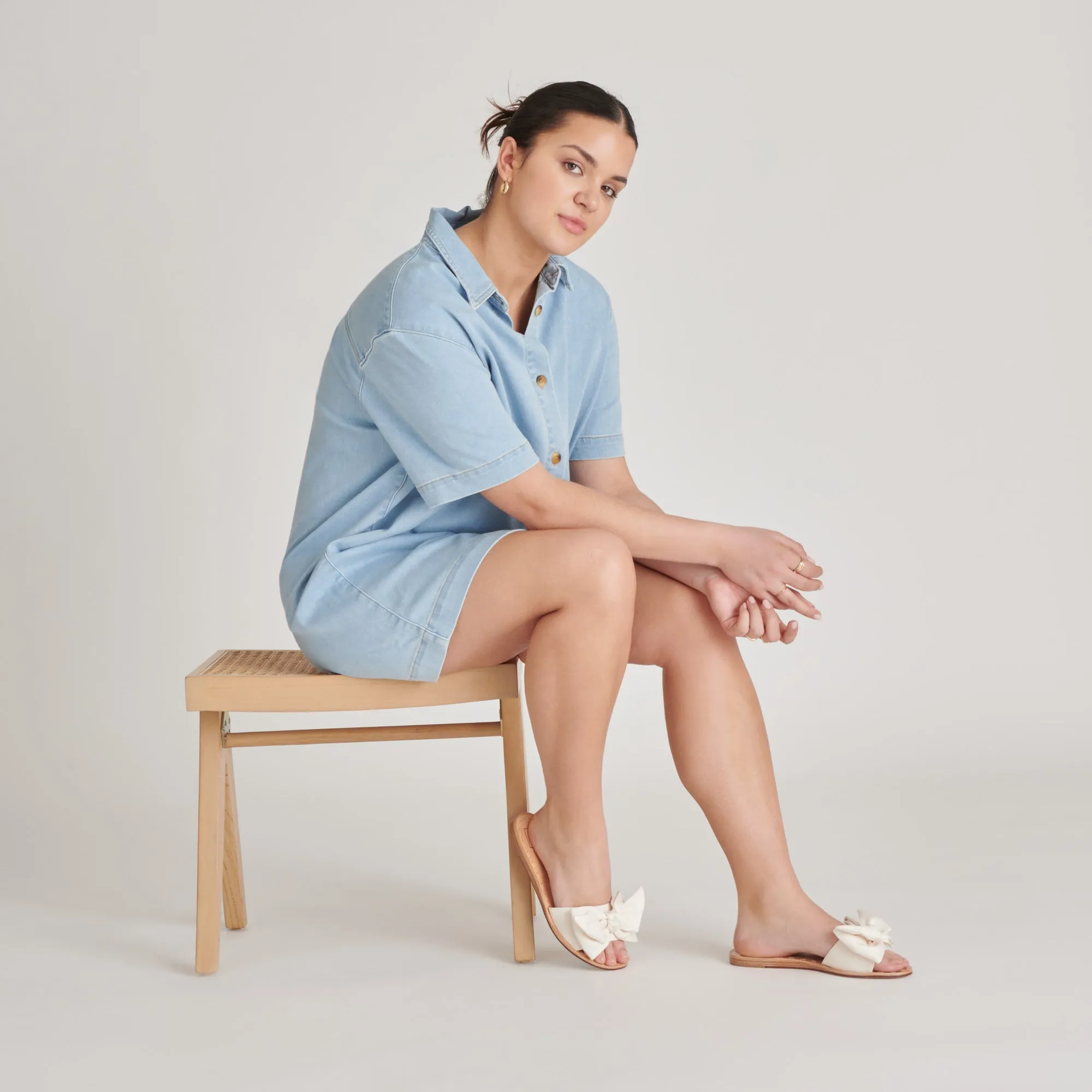 DARSEY SANDALETTEN WEIßER SATIN