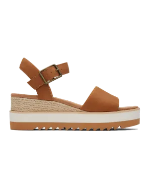 Diana Tan Keilabsatz-Sandalen in Natur