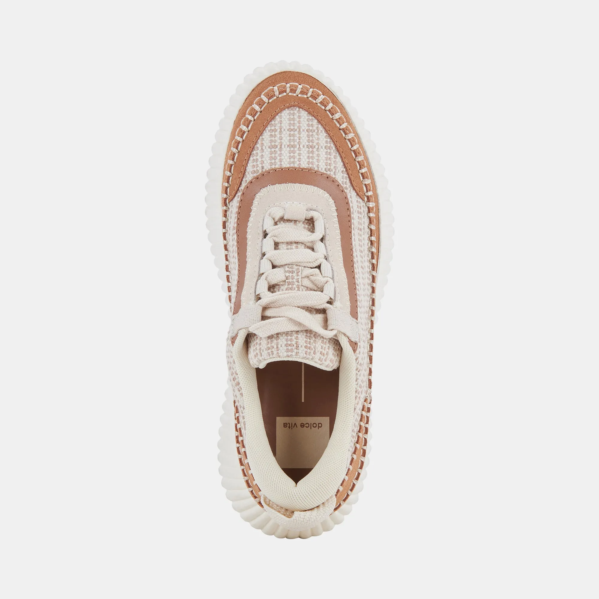 DOLEN SNEAKERS BRAUN MULTI GEWEBT