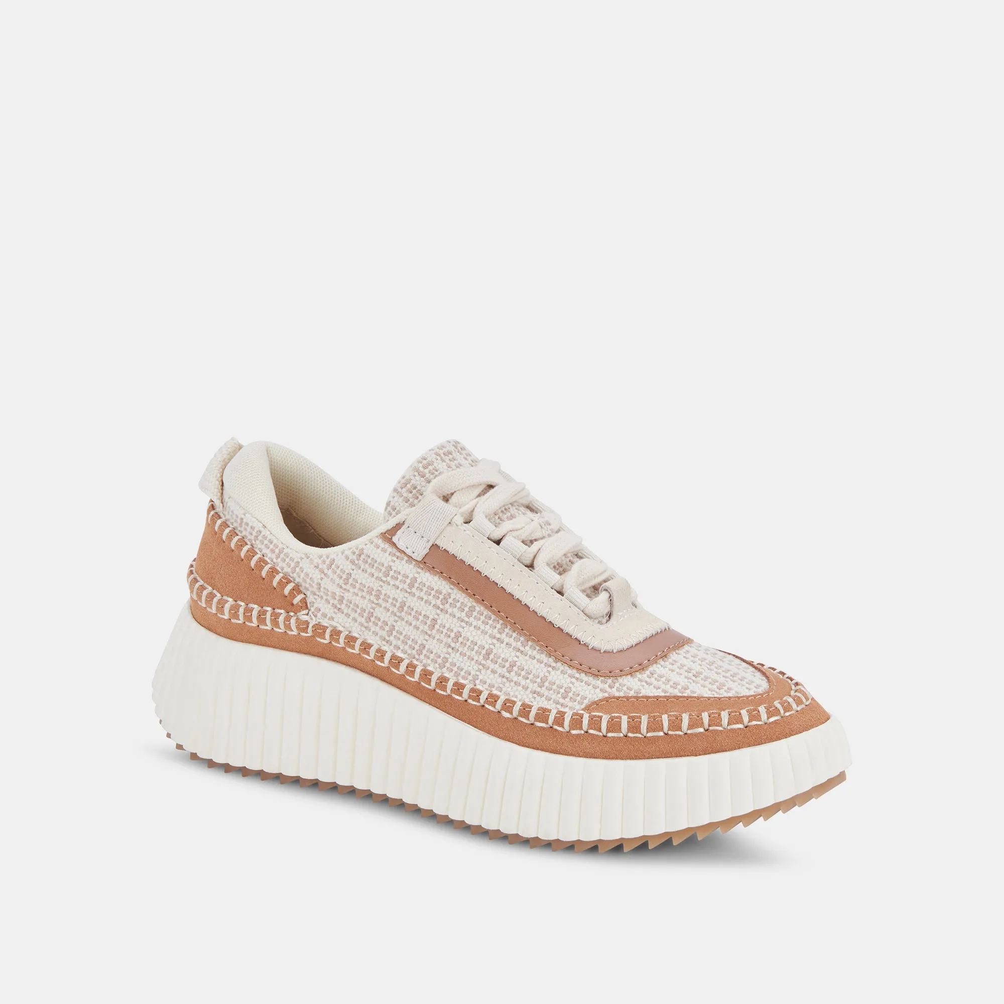 DOLEN SNEAKERS BRAUN MULTI GEWEBT
