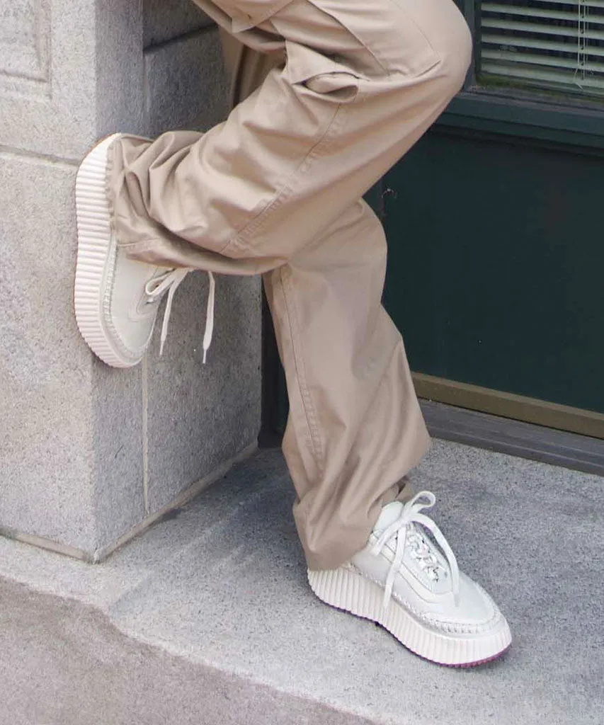 DOLEN SNEAKERS WEISSES LEDER
