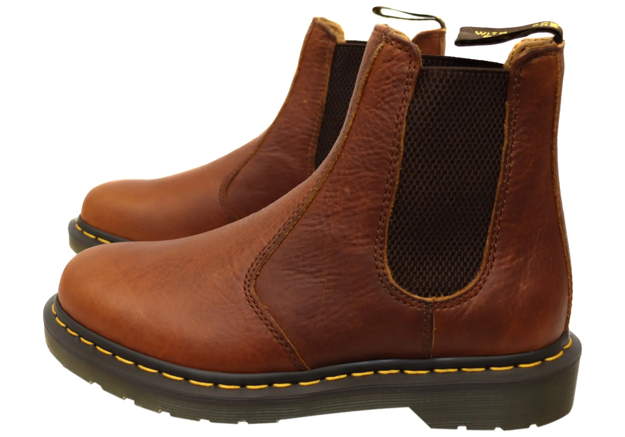 Dr. Martens 2976 Cashew Botschafter Unisex Leder Chelsea Stiefel Dr. Martens Schuhe