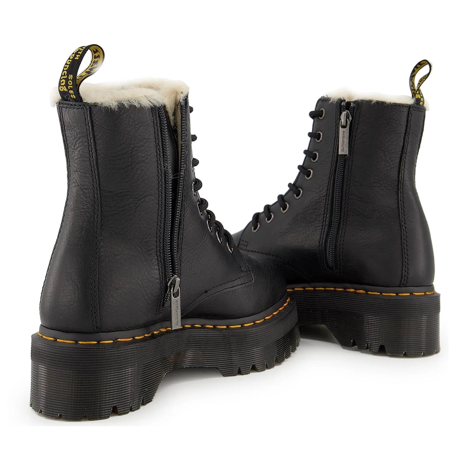 Dr. Martens Jadon Fl Pisa Leder Unisex Knöchelplateau-Stiefel