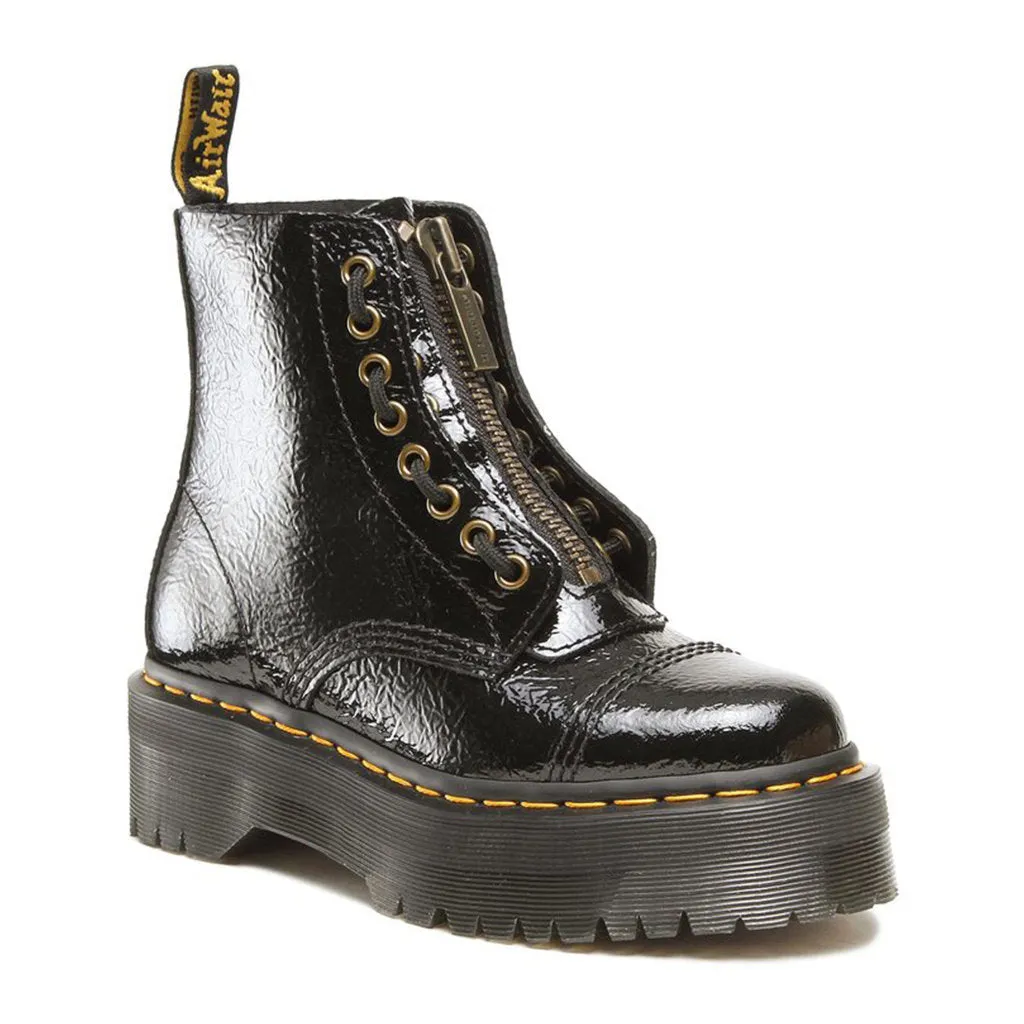 Dr. Martens Sinclair Vintage Lackleder Damen Plateau-Stiefel