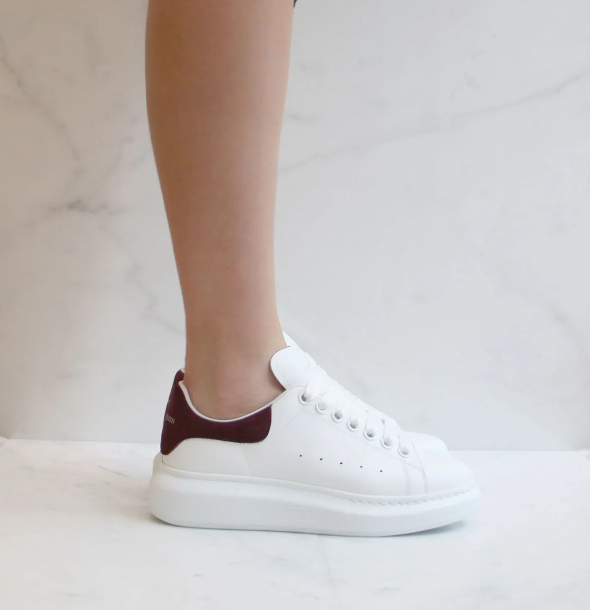 ES Sneaker Wildleder Lasche, Weinrot Schuhe_Alexander Mcqueen