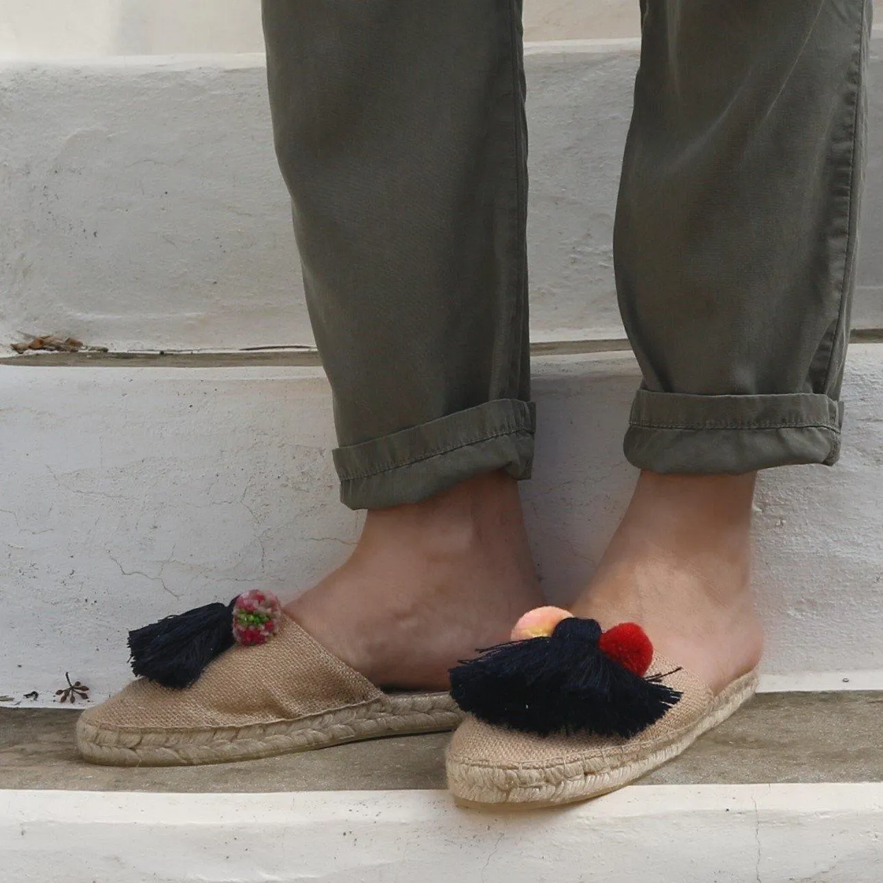 Espadrilles Pantoffeln - Naturjute