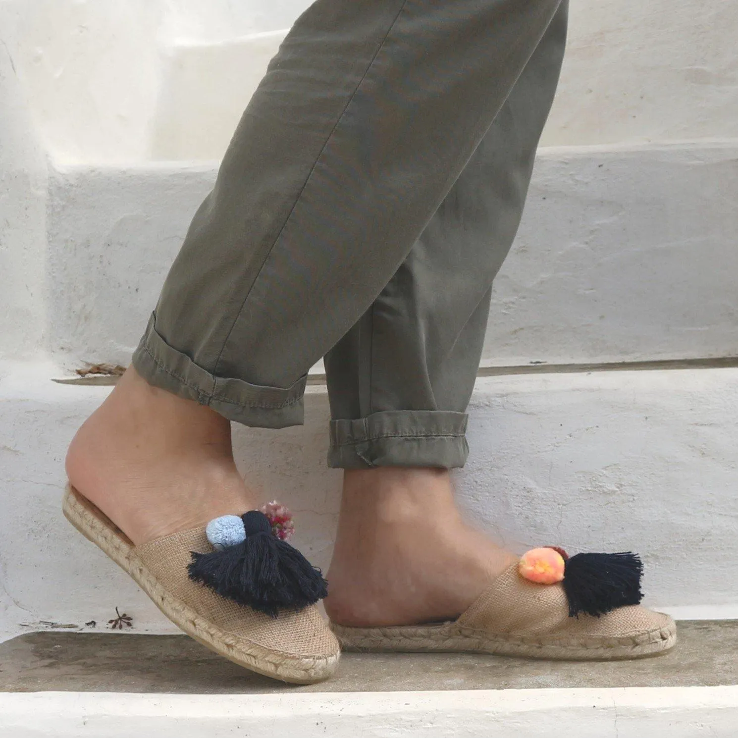 Espadrilles Pantoffeln - Naturjute