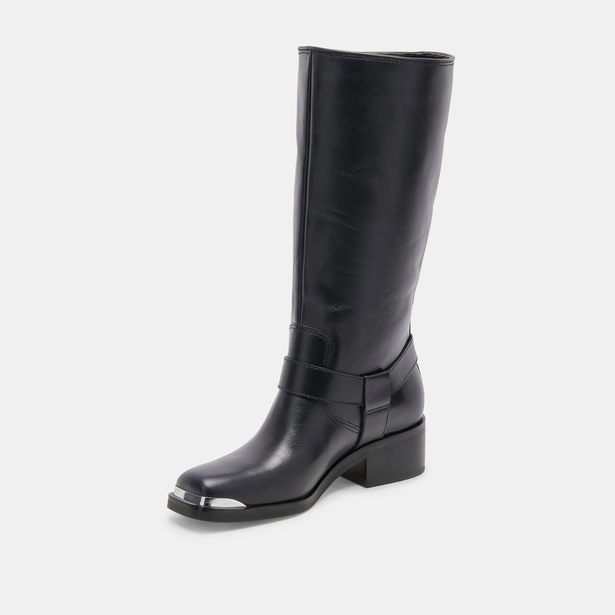 EVI STIEFEL SCHWARZES LEDER