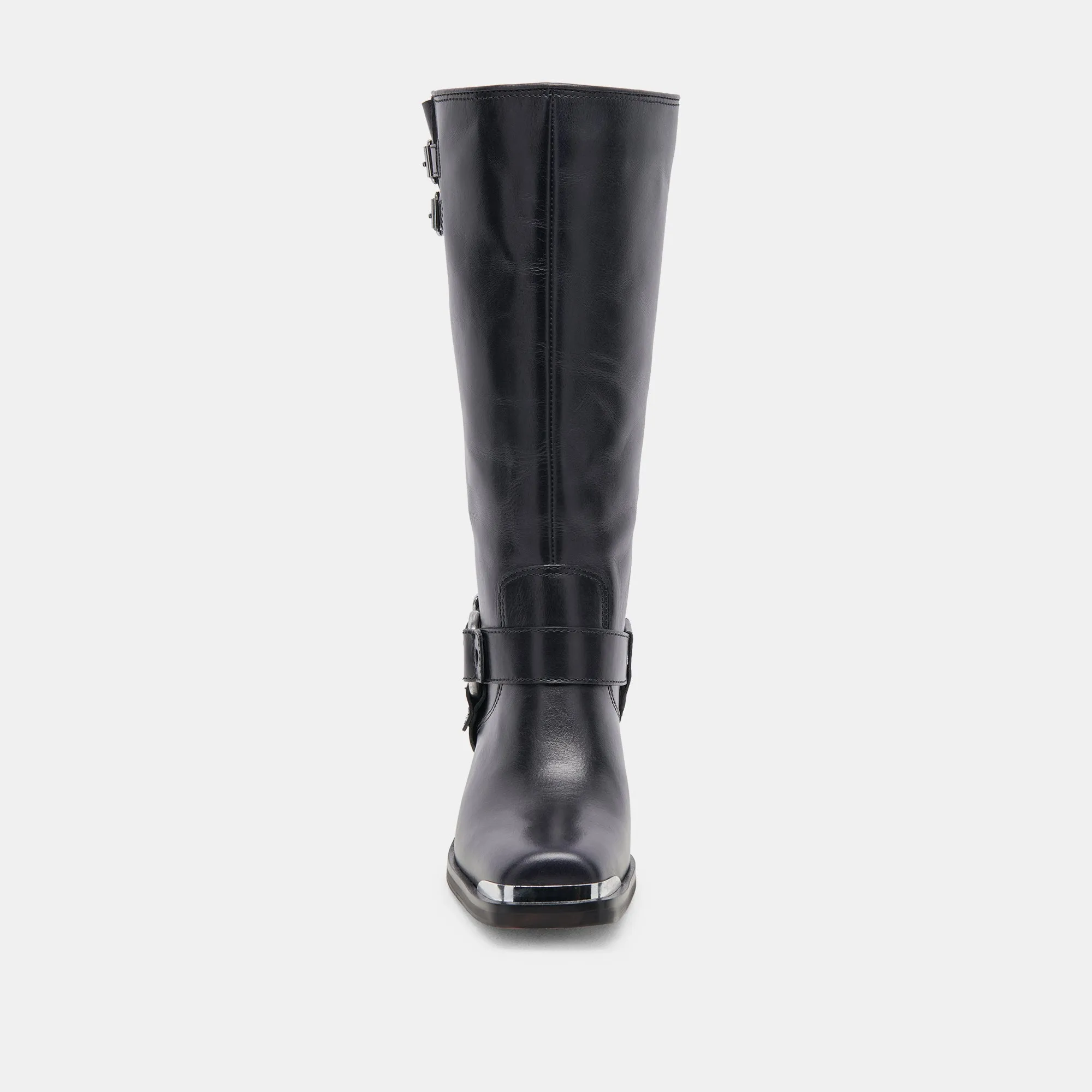 EVI STIEFEL SCHWARZES LEDER