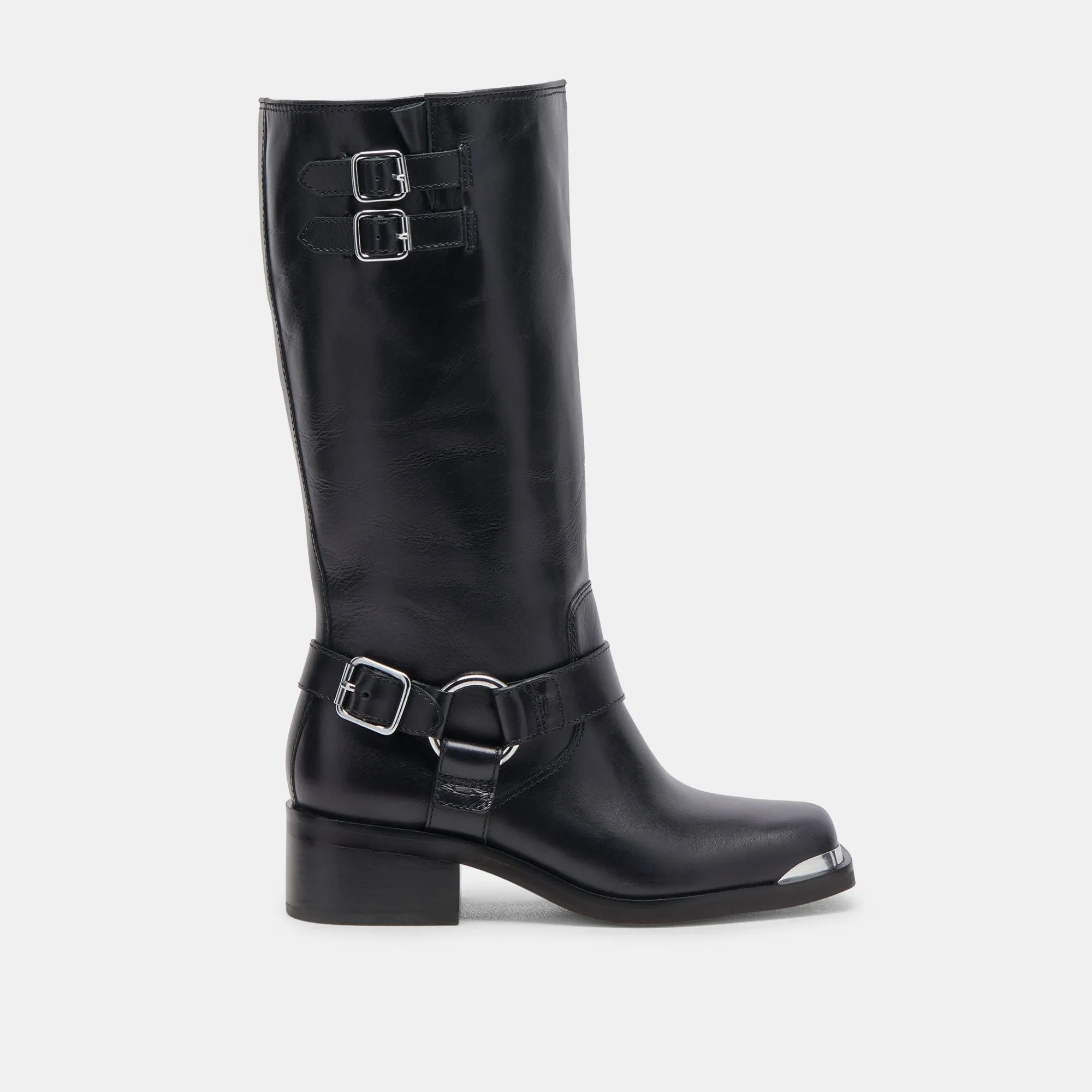 EVI STIEFEL SCHWARZES LEDER