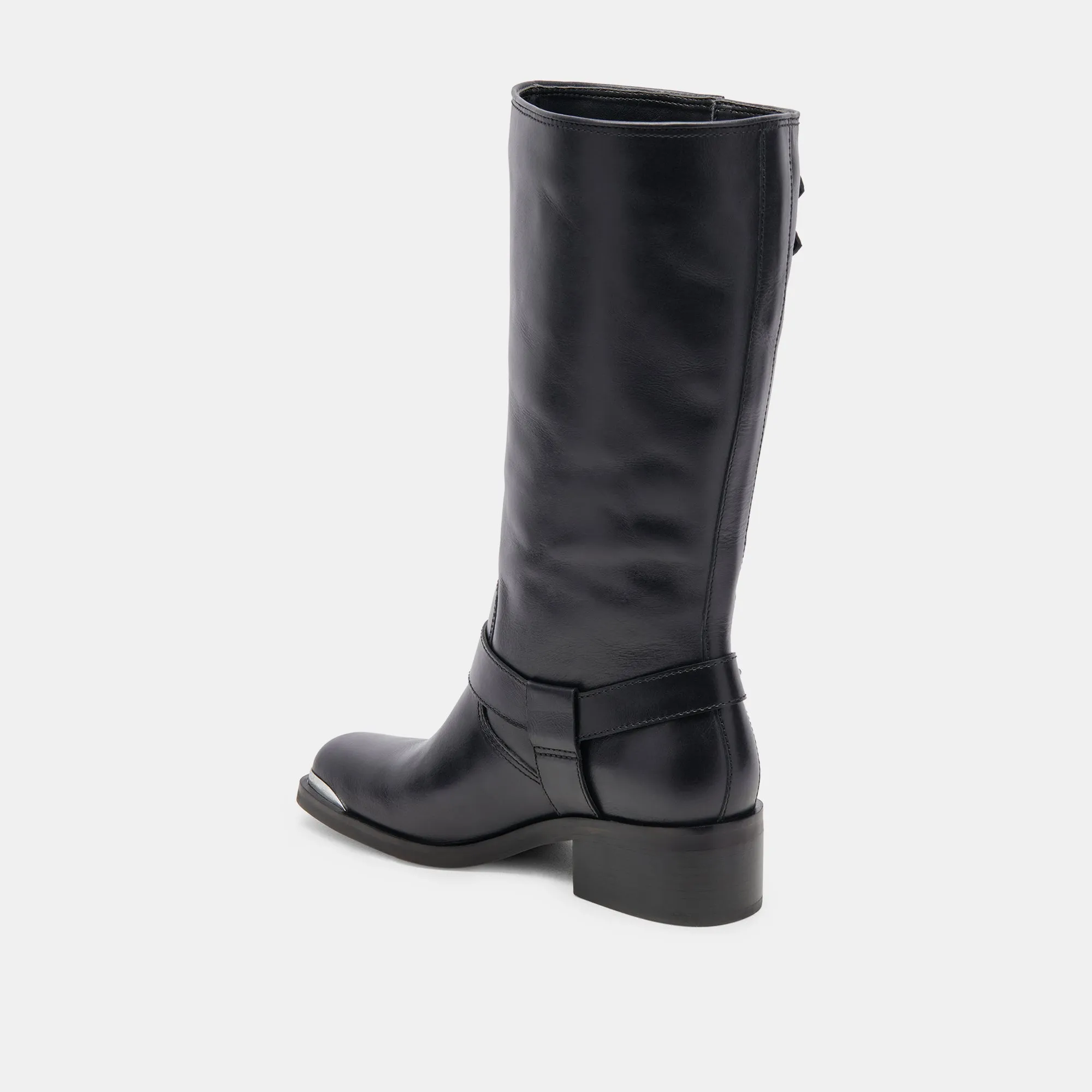 EVI STIEFEL SCHWARZES LEDER