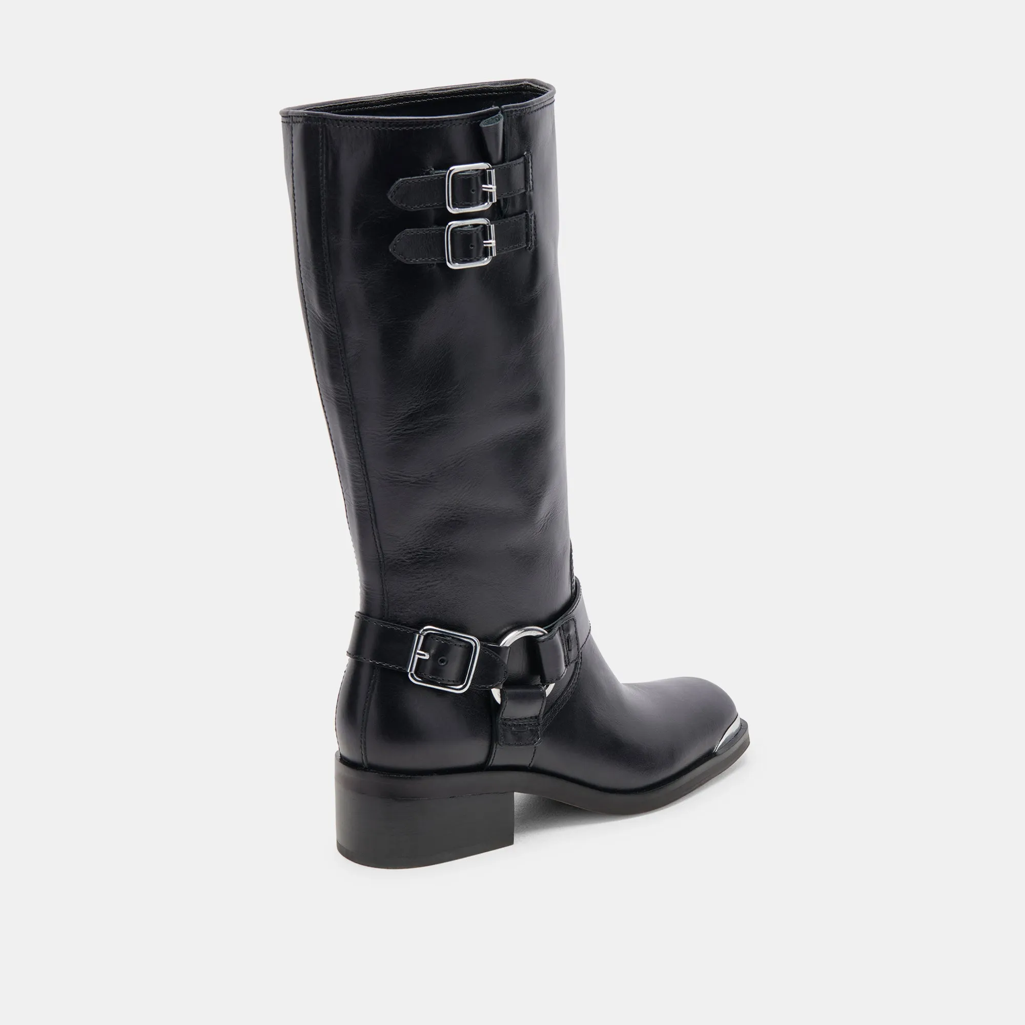 EVI STIEFEL SCHWARZES LEDER