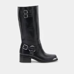 EVI STIEFEL SCHWARZES LEDER