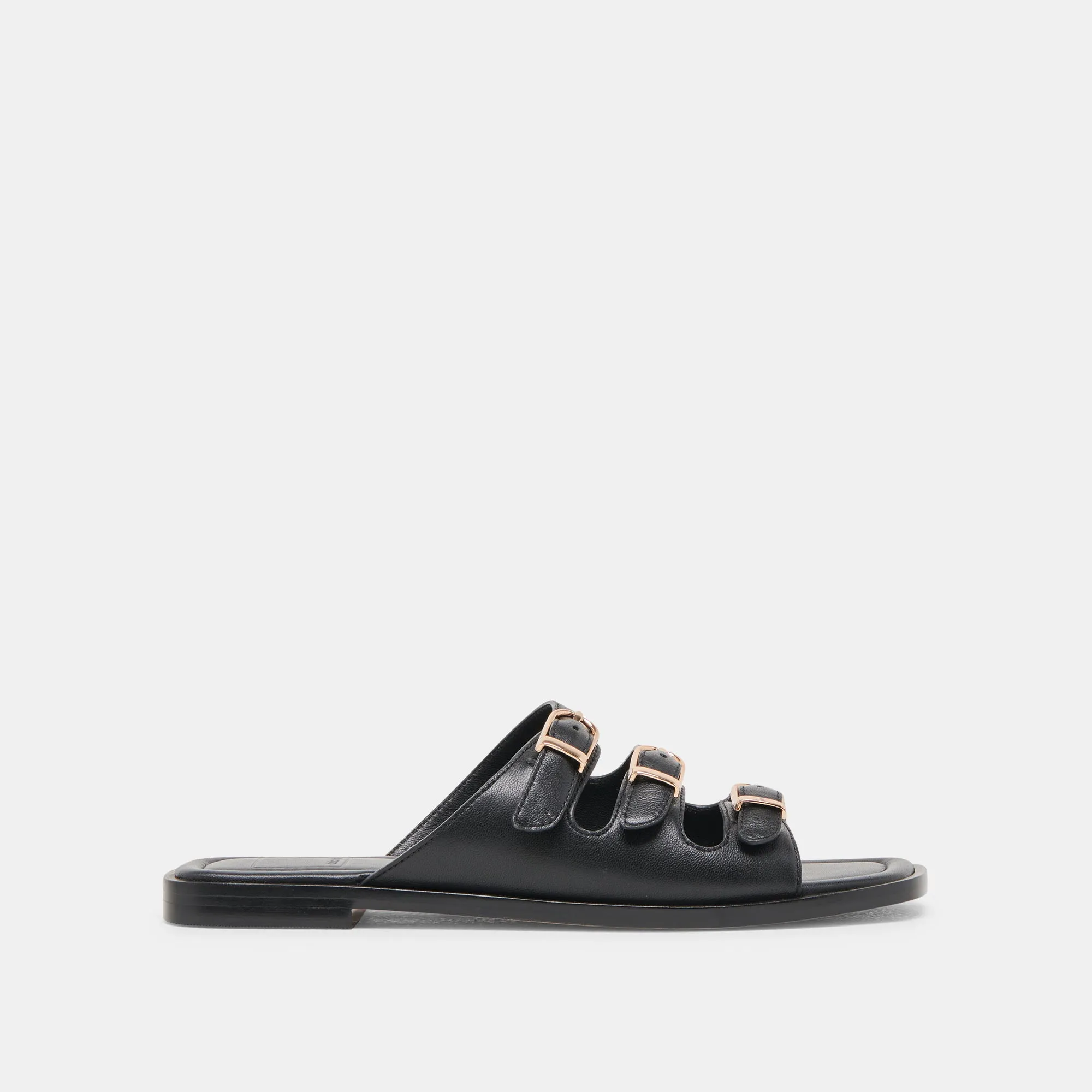 FIN SANDALETTEN SCHWARZES LEDER