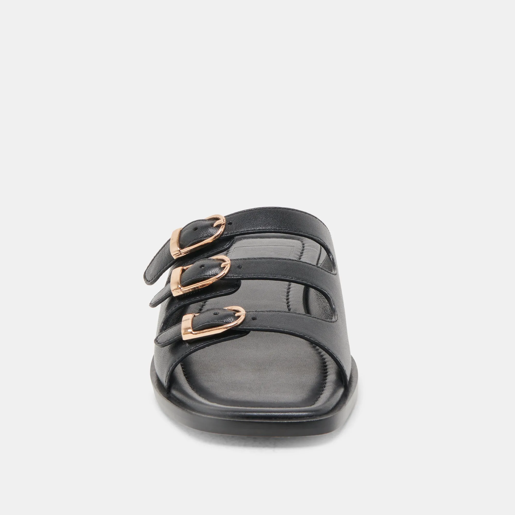 FIN SANDALETTEN SCHWARZES LEDER