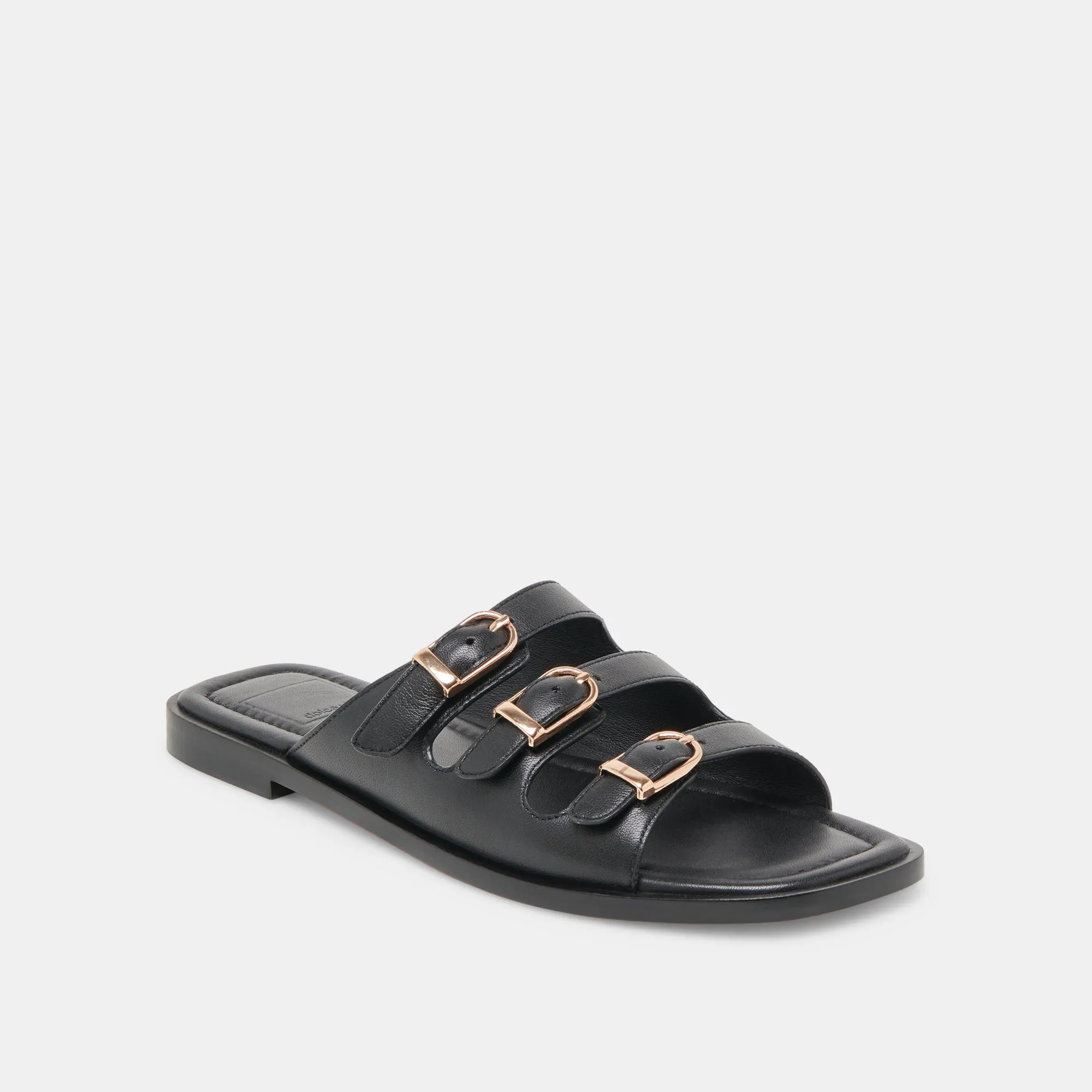 FIN SANDALETTEN SCHWARZES LEDER