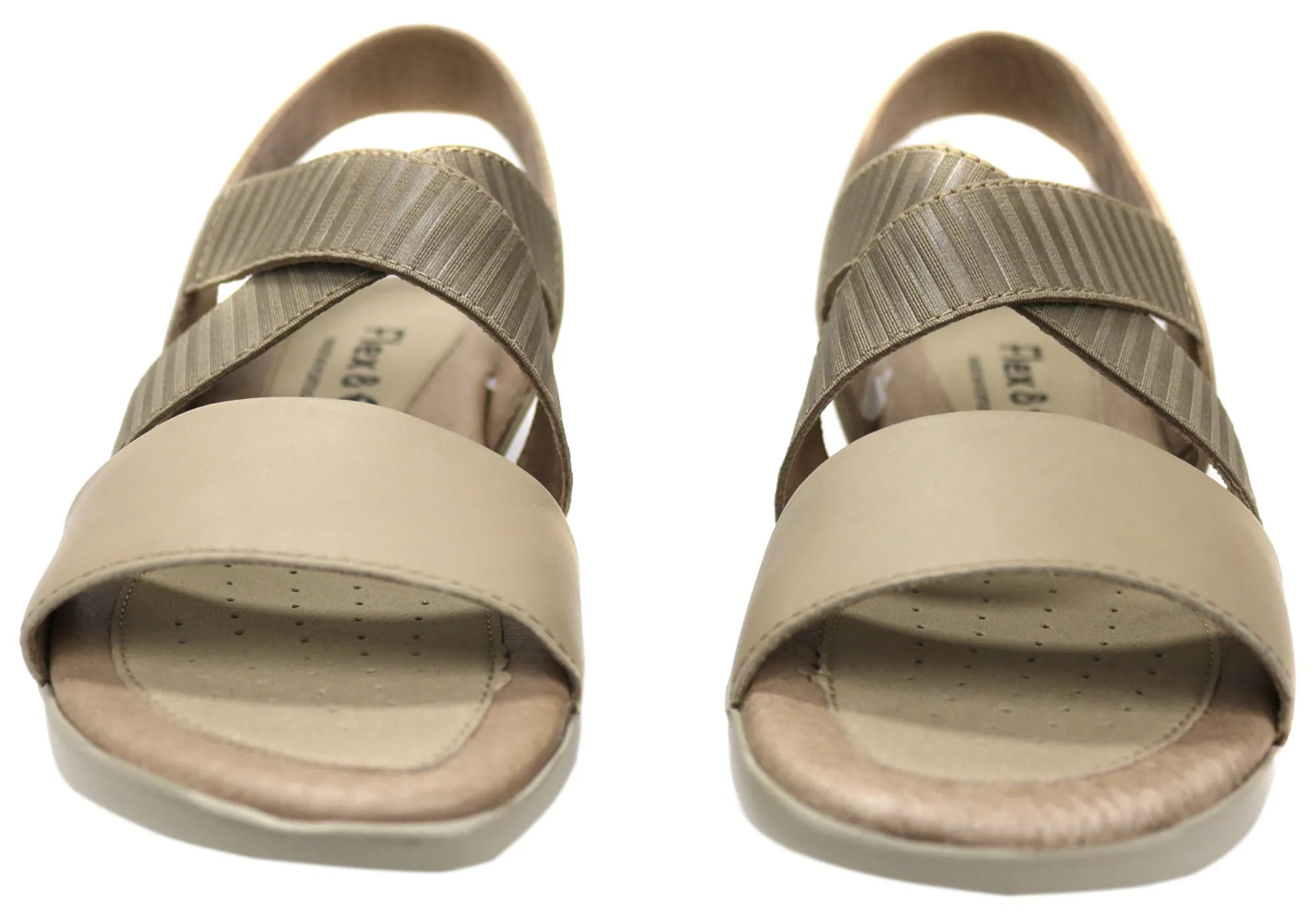 Flex & Go Dory Damen Komfort Ledersandalen Aus Portugal Flex & Go Schuhe