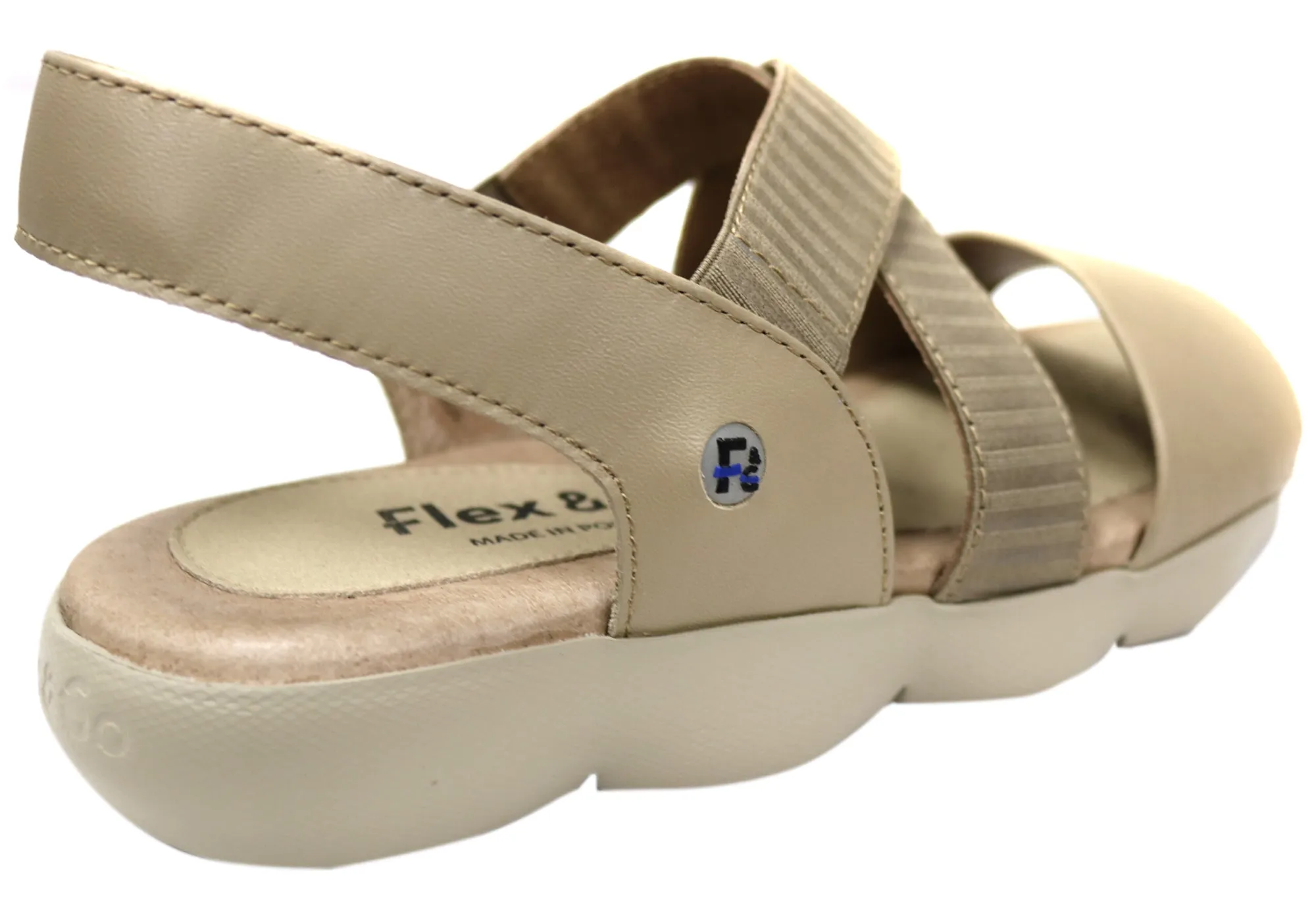 Flex & Go Dory Damen Komfort Ledersandalen Aus Portugal Flex & Go Schuhe