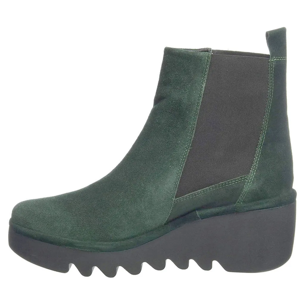Fly London Bagu233Fly Wildleder Keilabsatz Damen Chelsea Stiefel