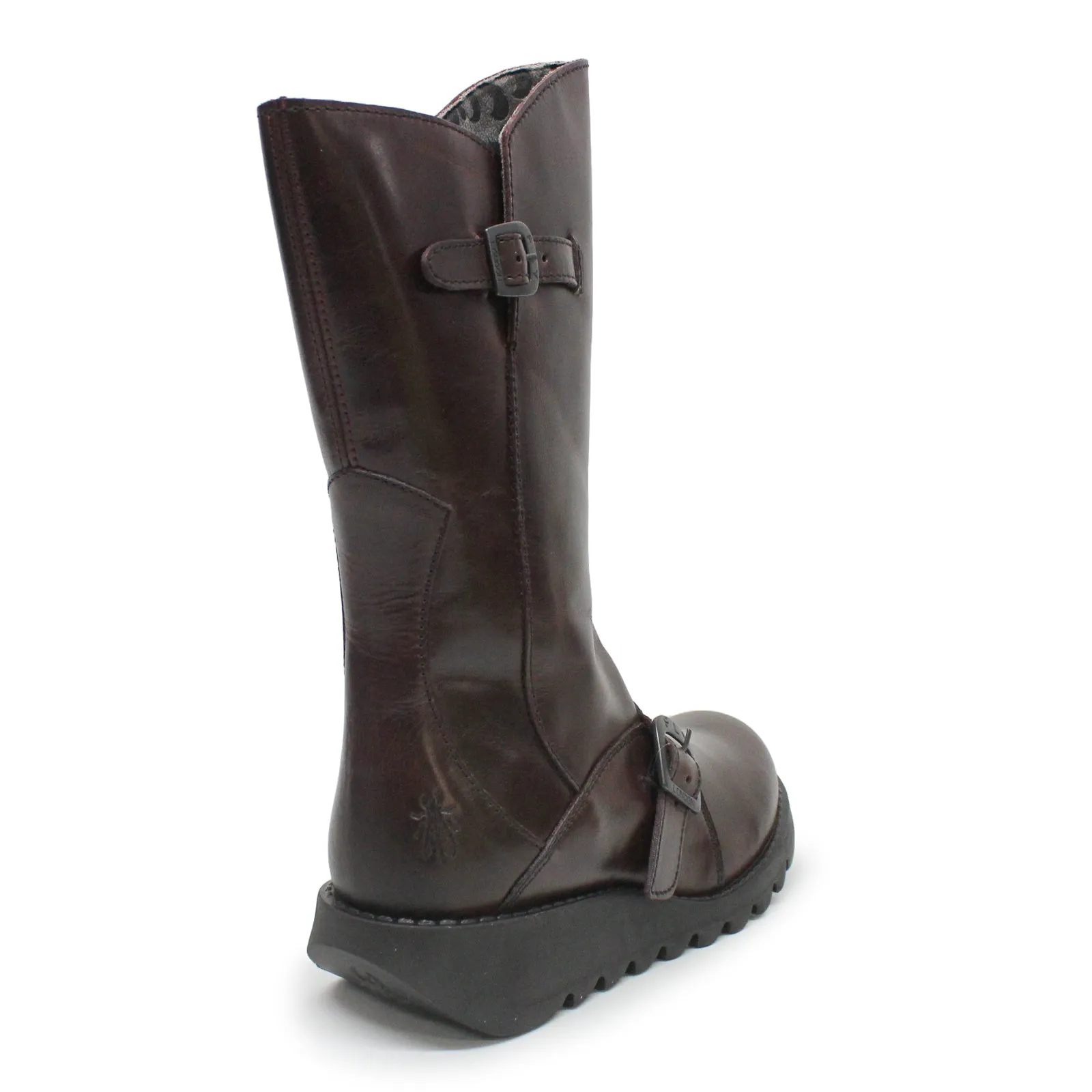 Fly London MES 2 Leder Stiefeletten für Damen mit Reißverschluss bis zur Mitte der Wade