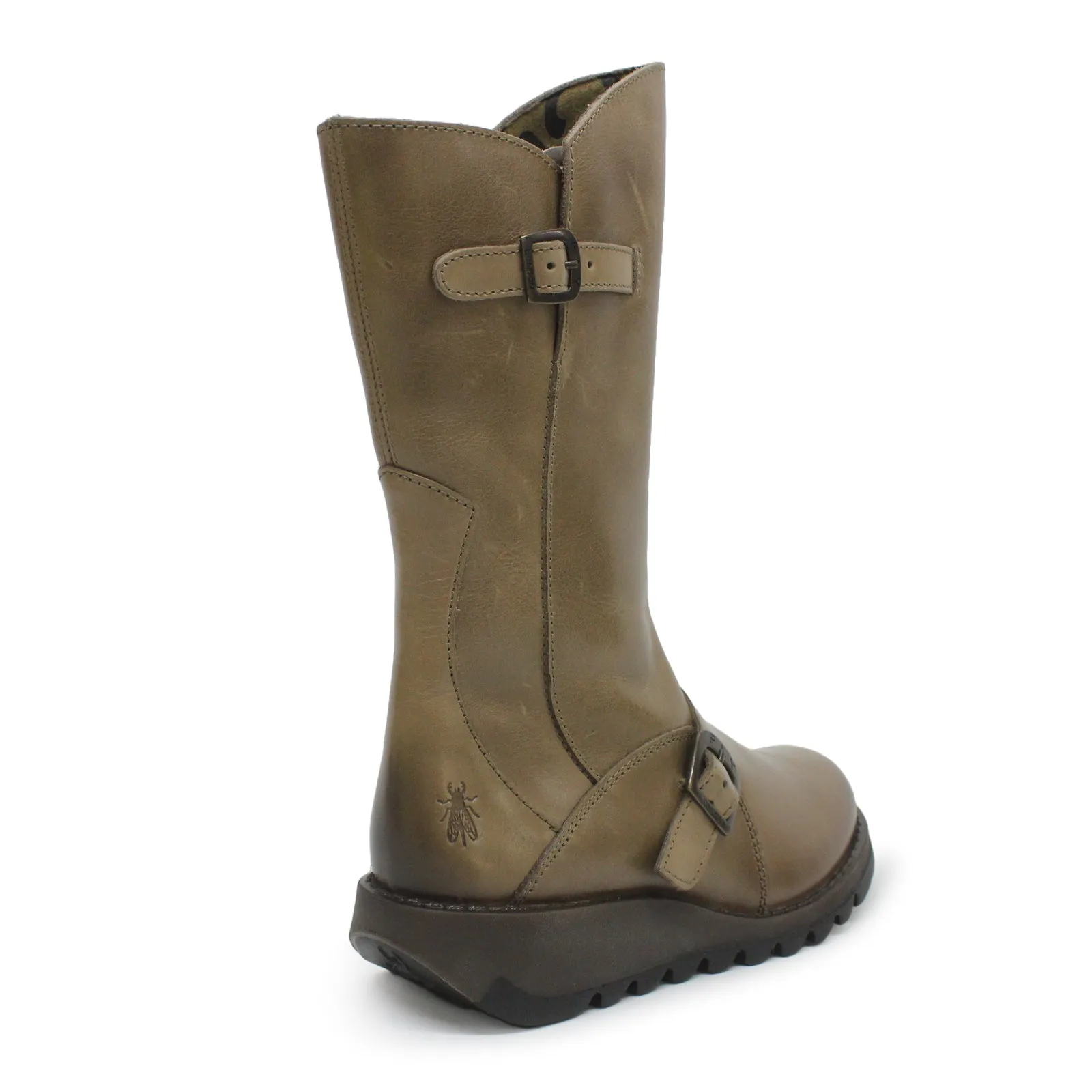 Fly London MES 2 Leder Stiefeletten für Damen mit Reißverschluss bis zur Mitte der Wade