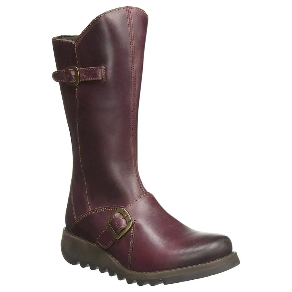 Fly London MES 2 Leder Stiefeletten für Damen mit Reißverschluss bis zur Mitte der Wade