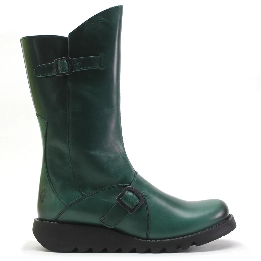 Fly London MES 2 Leder Stiefeletten für Damen mit Reißverschluss bis zur Mitte der Wade