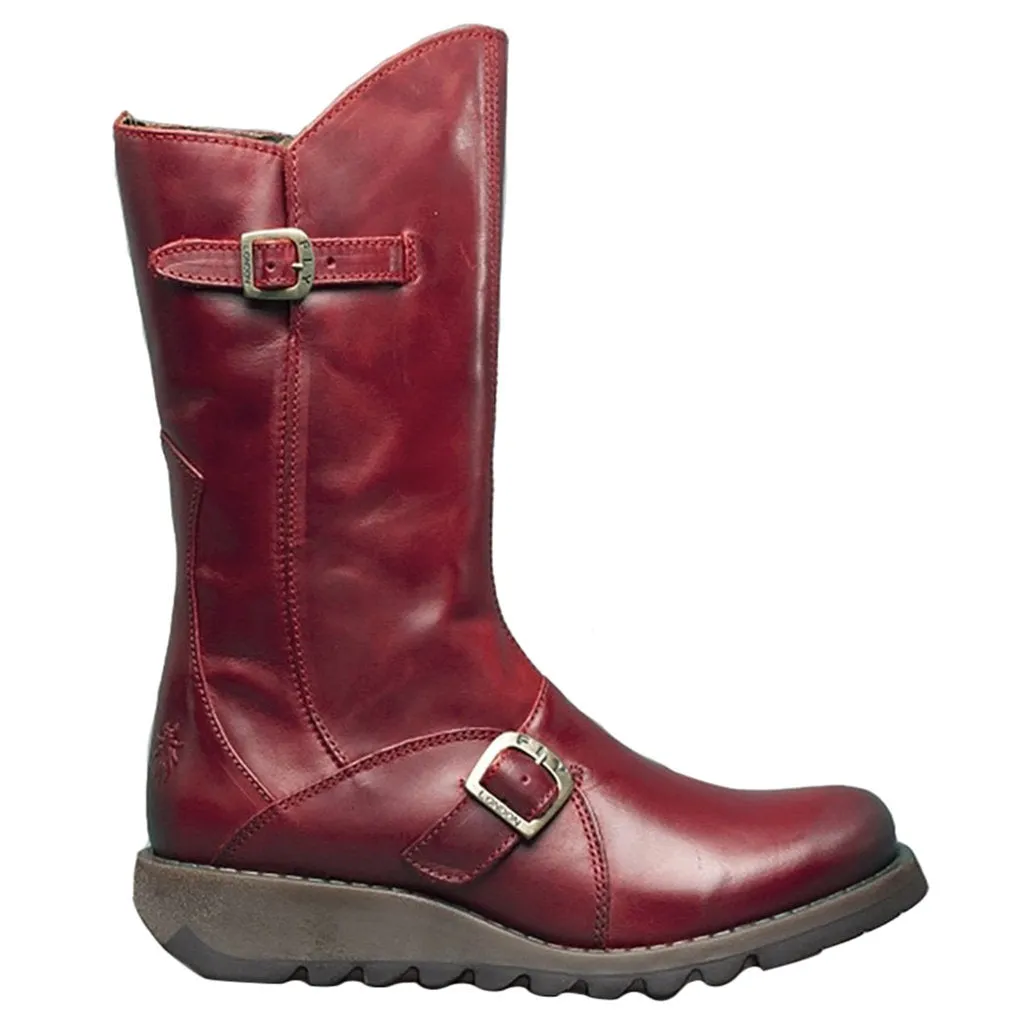 Fly London MES 2 Leder Stiefeletten für Damen mit Reißverschluss bis zur Mitte der Wade