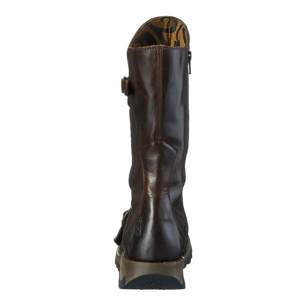 Fly London MES 2 Leder Stiefeletten für Damen mit Reißverschluss bis zur Mitte der Wade
