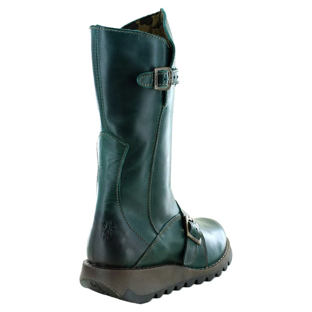 Fly London MES 2 Leder Stiefeletten für Damen mit Reißverschluss bis zur Mitte der Wade