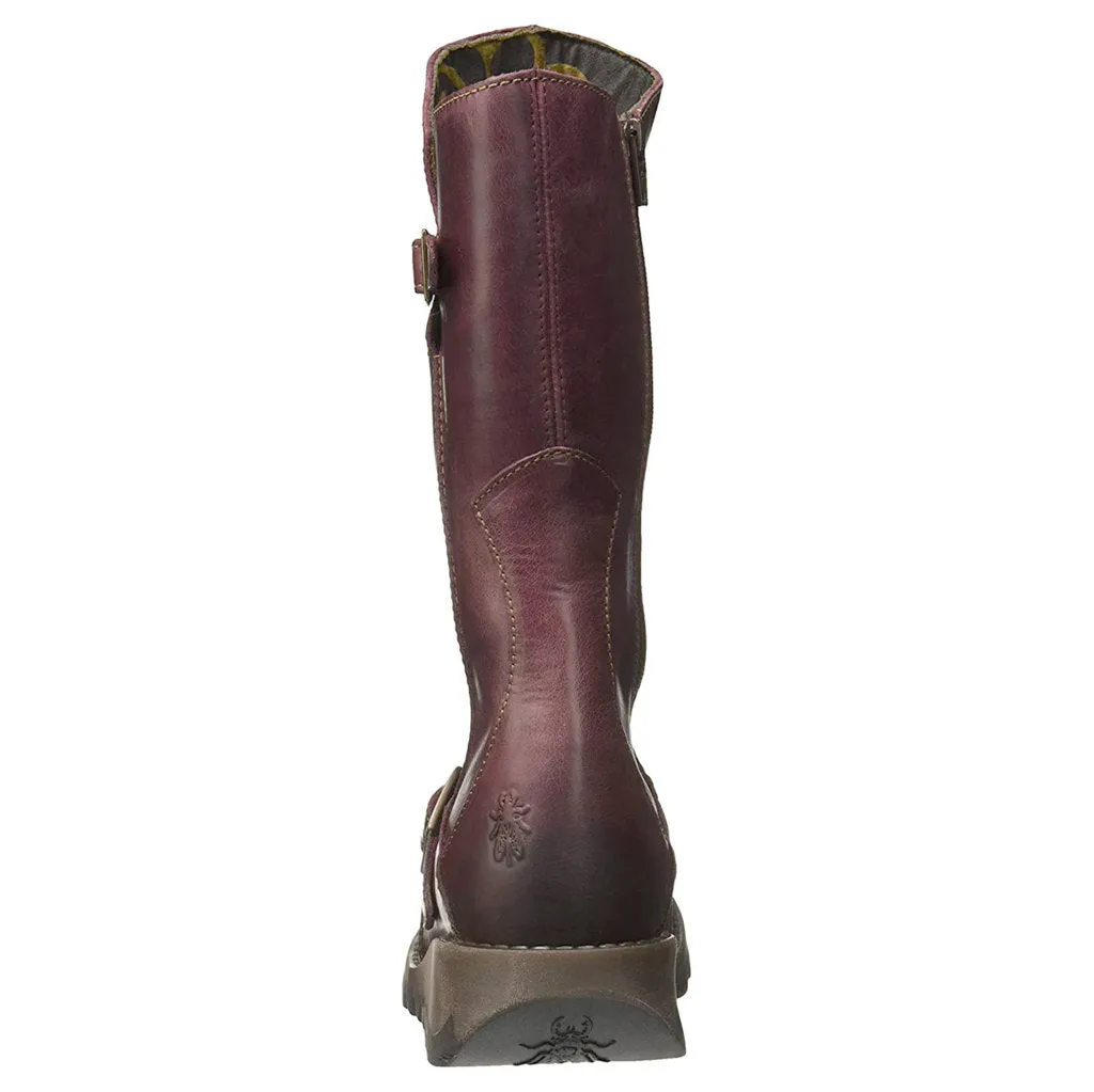 Fly London MES 2 Leder Stiefeletten für Damen mit Reißverschluss bis zur Mitte der Wade
