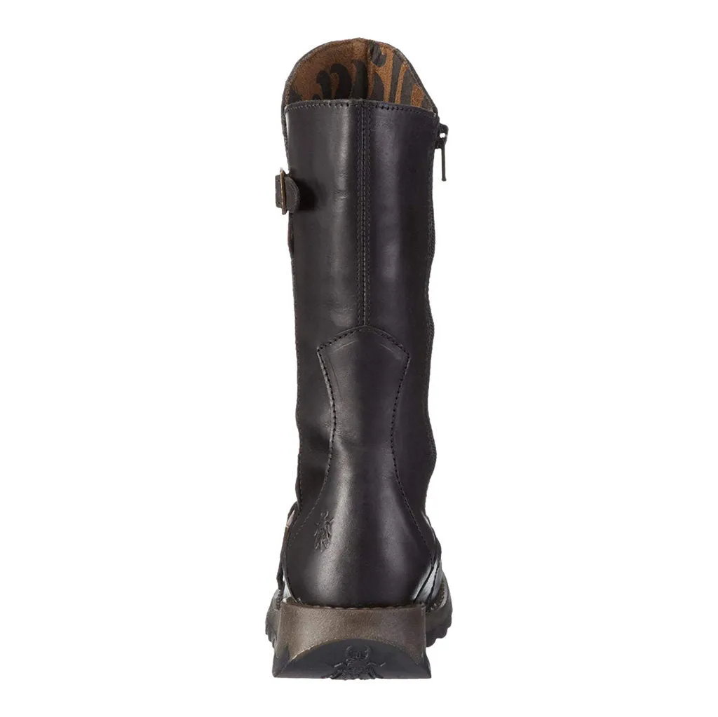Fly London MES 2 Leder Stiefeletten für Damen mit Reißverschluss bis zur Mitte der Wade