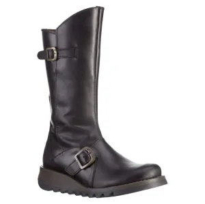 Fly London MES 2 Leder Stiefeletten für Damen mit Reißverschluss bis zur Mitte der Wade