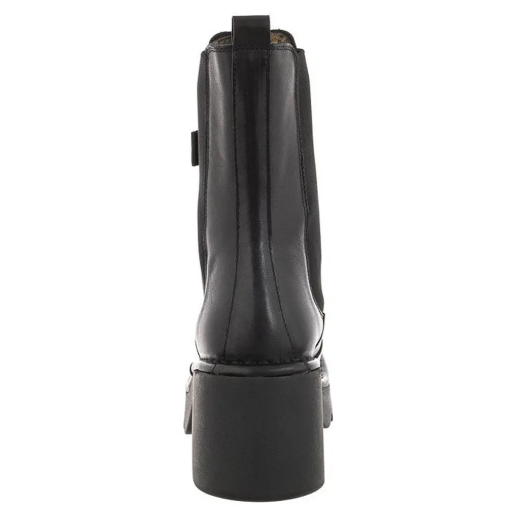 Fly London Moya251Fly Leder Chelsea-Stiefel mit Blockabsatz für Damen
