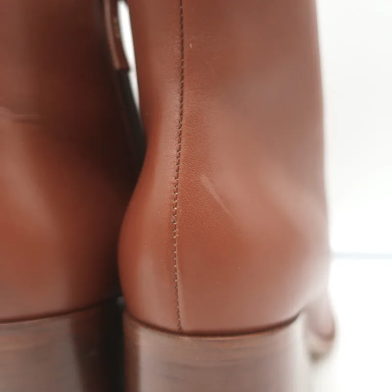 Gabriela Hearst Ava Stiefeletten Braun Leder Größe 36,5
