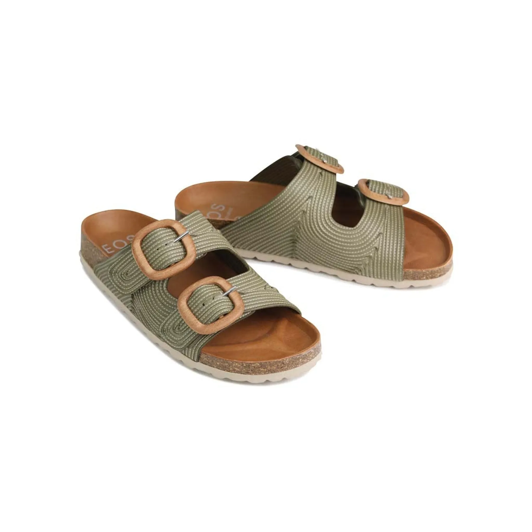 GIANA LEDER-SLIDES SANDALEN