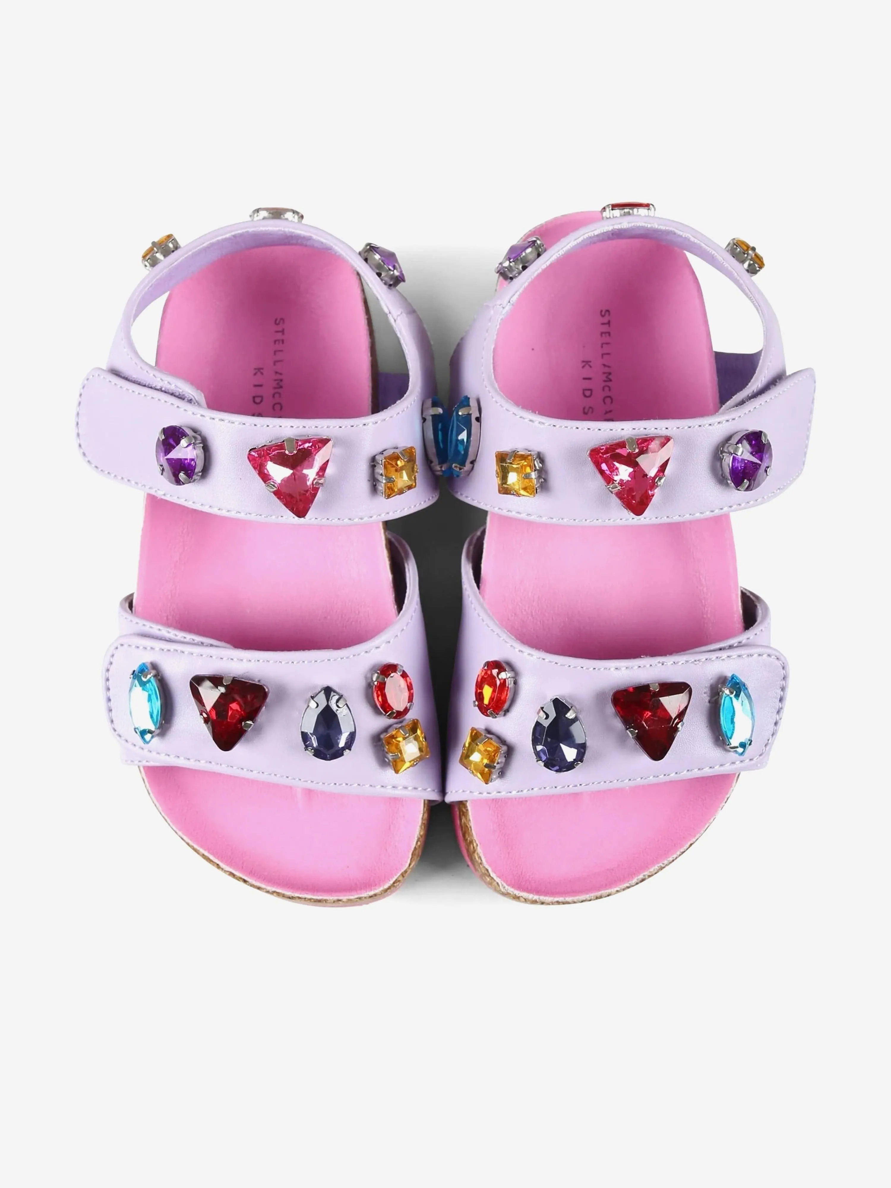 Mädchen Sandalen mit Schmucksteinen in Lila