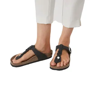 Gizeh Geflochtene Sandalen In Schwarz