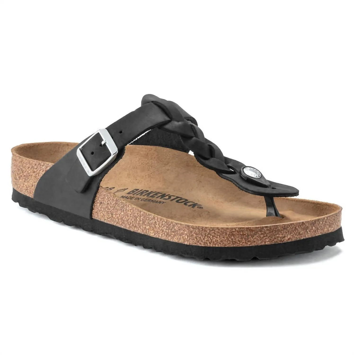 Gizeh Geflochtene Sandalen In Schwarz