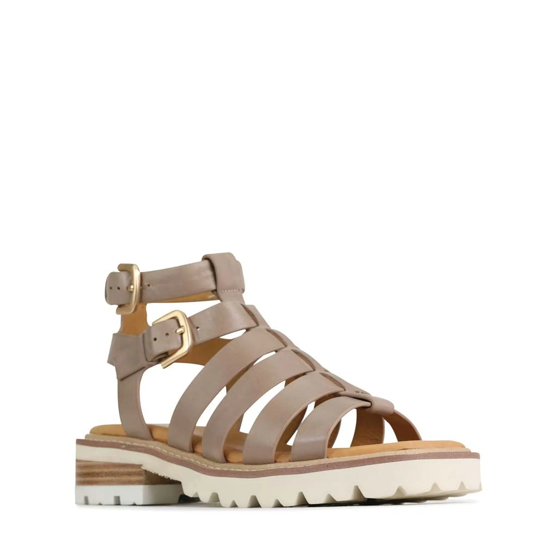 GIZELLE LEDER FISCHER SANDALEN