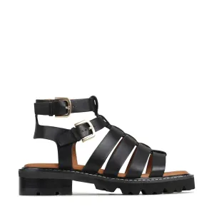 GIZELLE LEDER FISCHER SANDALEN