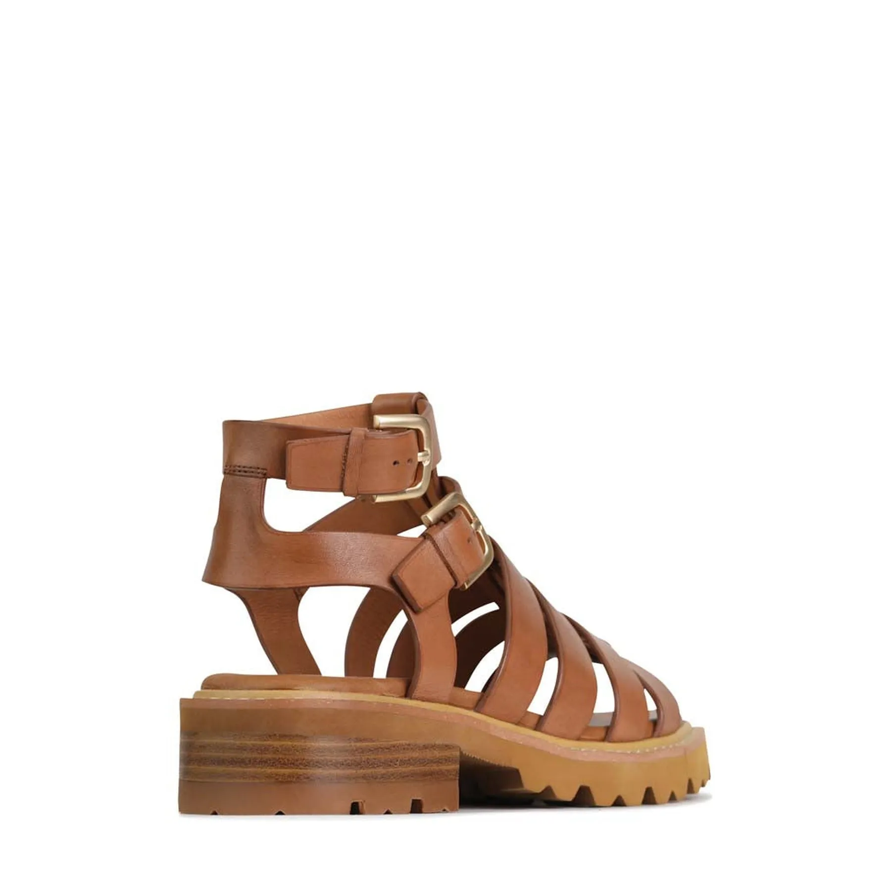 GIZELLE LEDER FISCHER SANDALEN
