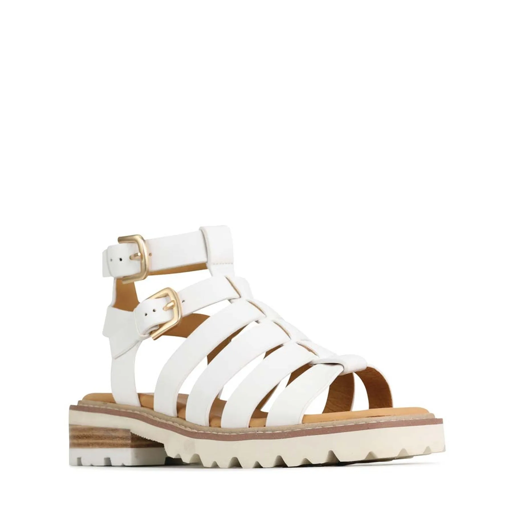 GIZELLE LEDER FISCHER SANDALEN