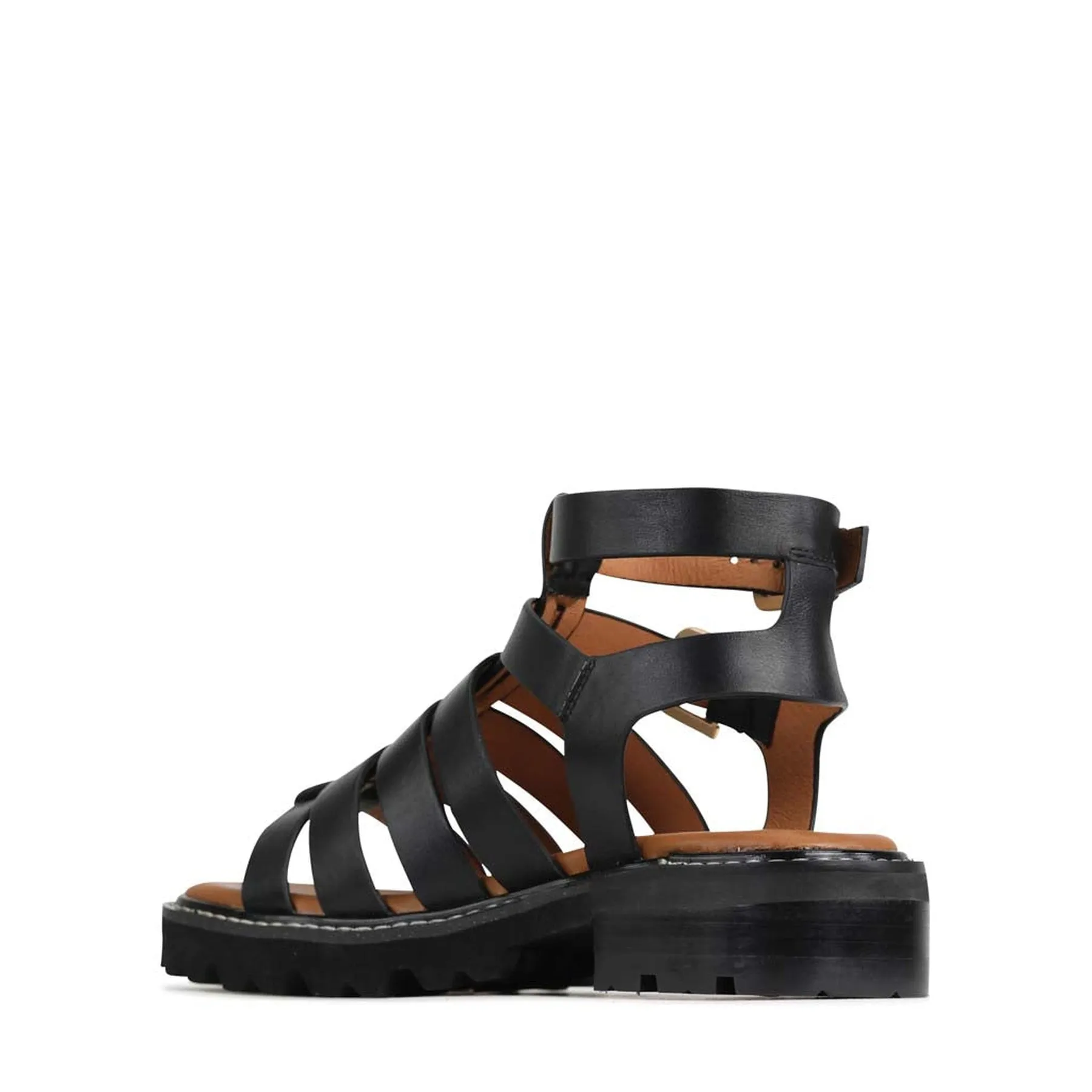 GIZELLE LEDER FISCHER SANDALEN
