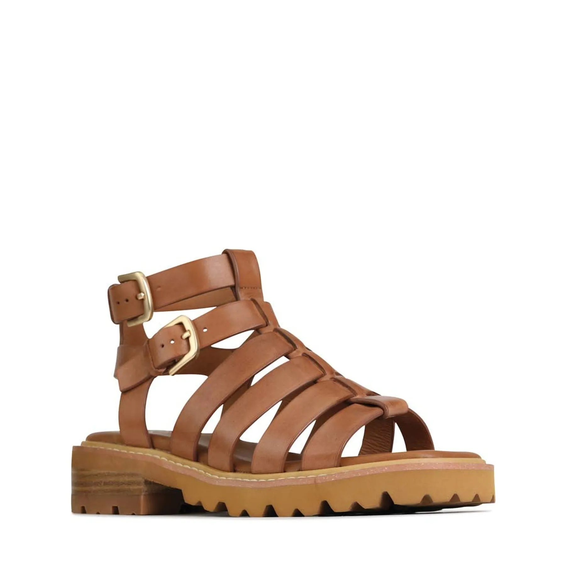 GIZELLE LEDER FISCHER SANDALEN