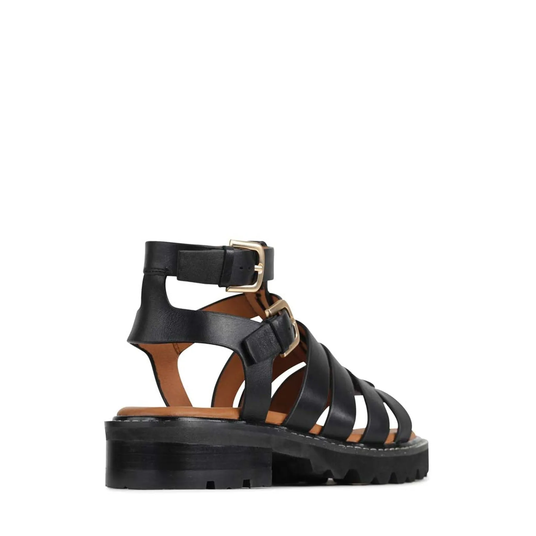 GIZELLE LEDER FISCHER SANDALEN
