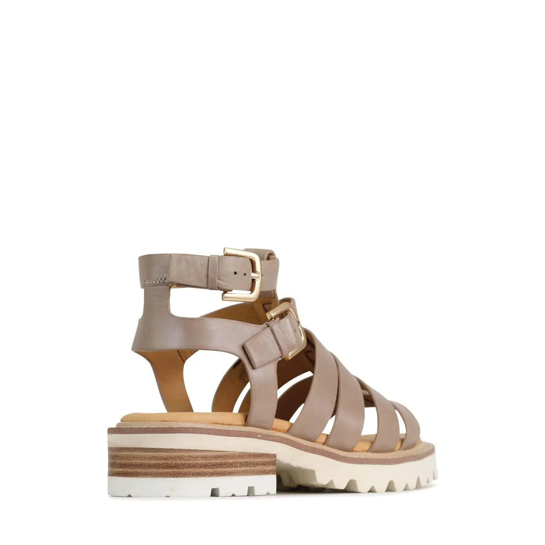 GIZELLE LEDER FISCHER SANDALEN