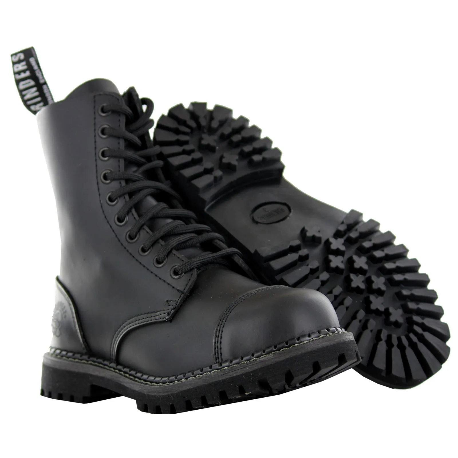 Grinders Stag Cs Derby Black Unisex Knöchel-Stahlkappenstiefel