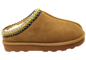 Grosby Brandy Ugg Damen Bequeme Pantoffeln mit offener Ferse Grosby Schuhe