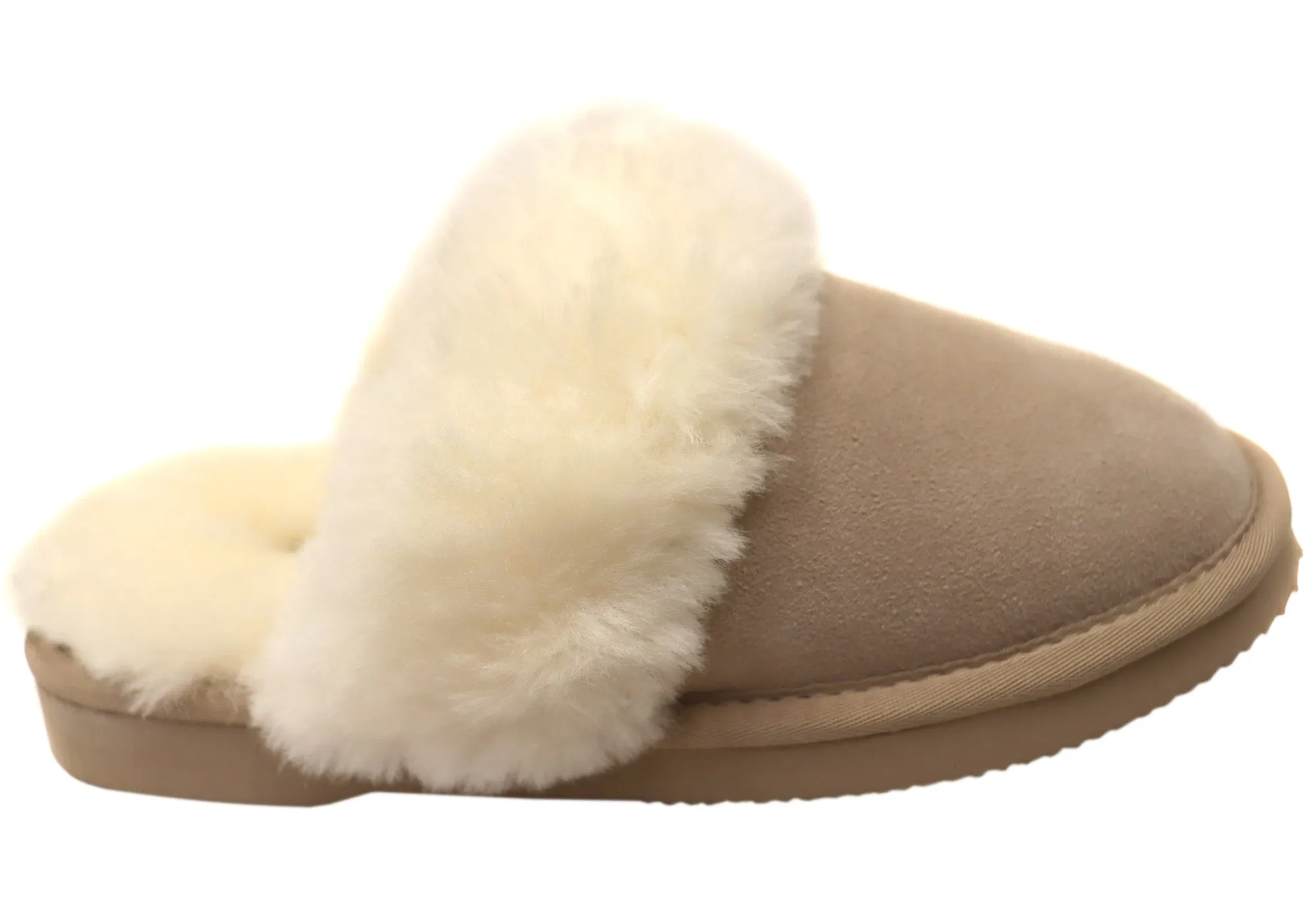 Grosby Denni Ugg Damen Bequeme Pantoffeln mit offener Ferse Grosby Schuhe